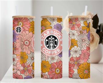 Starbucks Coffee Retro Flower